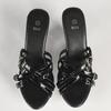 11cm Platform Block Heel Sandals, Transparent Crystal Sexy Nightclub Footwear, T Stage Model Ultra High Heels LFD-1108WG-B19