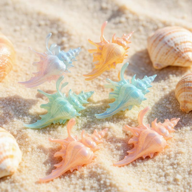 1 шт. Зажим-акула, заколка для волос в виде раскрашенной раковины, красочный аксессуар, обязательный для летних пляжных причесок