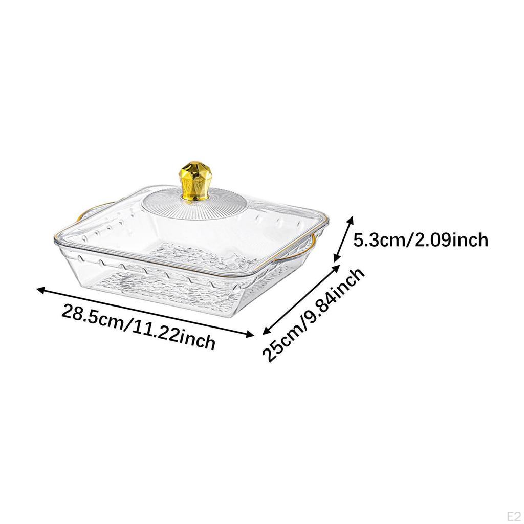 Fruit Bowl with Lid Decor Basket Contemporary Organizer Serving Plate Tray for