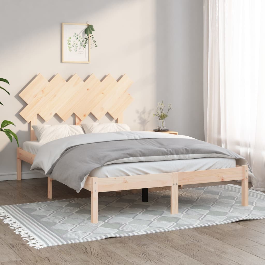 Solid Wood Bed 120 x 200 cm