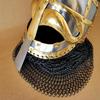 Viking Chainmail Helmet Vandal Medusa Steel and Brass Helmet Hand-Forged Chainmail Armor Medieval Warrior Gift