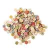 Flower Buttons Retro Rich   Vivid Colors   Wood Wide Application Craft Buttons for Clothing Bag