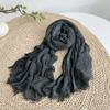 Scarf Women Viscose Long Gray Neck Wrap Shawl Warm Breathable Summer Sun Protecion Accessory For Spring Holiday Autumn