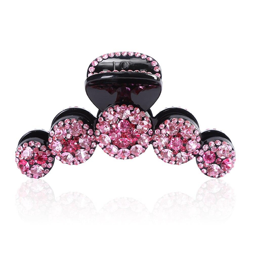 Women Big Rhinestone Hair Claws Crab Hairpins Crystal Hair Clips Barrettes Ponytail Hair Accessories