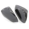 1 Pair Door Side Rearview Mirror Covers Caps Gloss Black Carbon Fiber Replacement For Volvo S60 V60 2011-2017 31402636 31402628