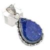 Natural Lapis Lazuli Gemstone 925 Sterling Silver Jewelry Pendant 1.93" B0l11