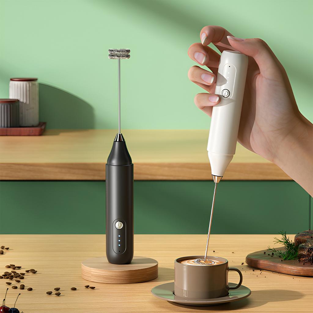 Portable Handheld Electric Milk Frother Mixer and Egg Beater Coffee Mixer Kitchen Accessories - Essential for Coffee Bars