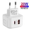 Зарядное устройство PD 20 Вт Быстрое зарядное устройство USB-C Быстрая зарядка Дорожное настенное зарядное устройство Адаптер питания Для iPhone 12 Pro Max