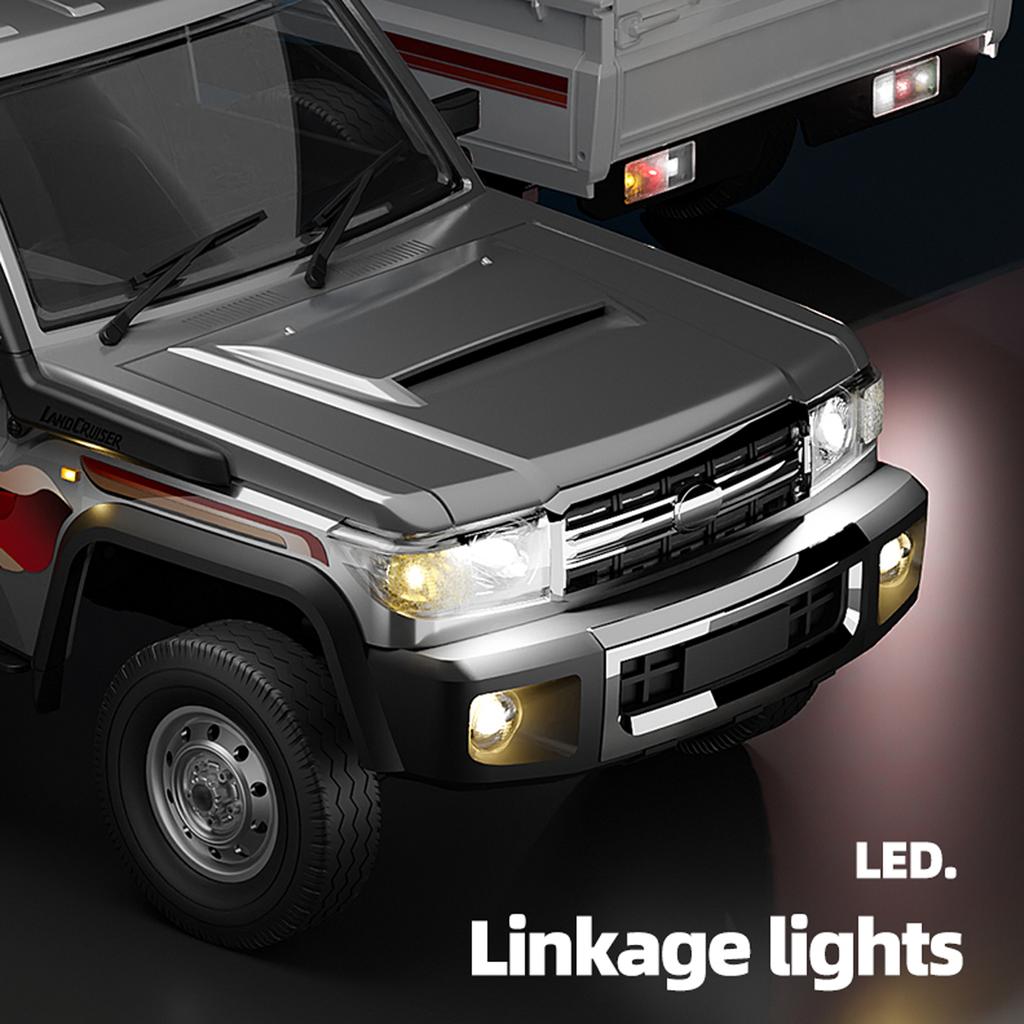 Remote Control Car, 2.4GHz Electric Vehicle with LED Lights, 1:14 Scale Rechargeable Pickup Truck