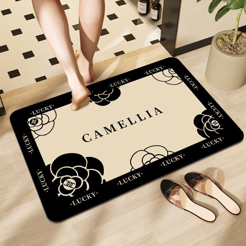 Diatom mud bathroom floor mat, toilet water absorption quick-drying, bath non-slip and anti-drop mat, toilet door floor mat