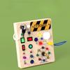 Wooden Toy LED Switch Simulation Circuit Board Busy Board Early Education Educational Toy Montessori Teaching Aids