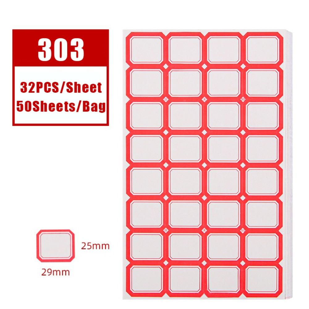 50 листов Цветные наклейки для этикеток Рукописная маркировка цены Клейкая бумага Самоклеящаяся этикеточная бумага Дом