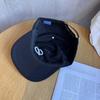 Retro Embroidery Black Cotton Cap Letter Design Breathable Streetwear Material