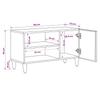 Storage Cabinet in Brown 80 x 31.5 x 46 cm Solid Mango Wood