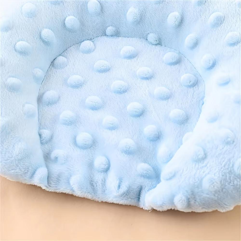 Уютная U-образная подстилка для сна с мультяшным дизайном для маленьких собак - Аксессуар для глубокого сна, Полиэстер, Флис, Эллиптическая форма, Идеально для той-породы