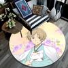 Natsume's Book of Friends Round Area Rug,Carpet Rug for Living Room Bedroom Sofa Playroom Decor,Non-slip Floor Mat