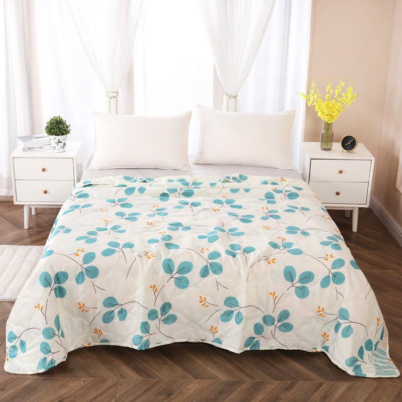 Flower Summer Rabbit Bear Print Air Conditioner Quilt With Gift Box Bedroom For