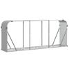 Firewood Storage Rack Light Gray 234x45x100 cm Galvanized Steel