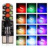 2шт T10 RGB COB светодиодный автомобильный градиентный пульт дистанционного управления мигающий свет габаритный фонарь