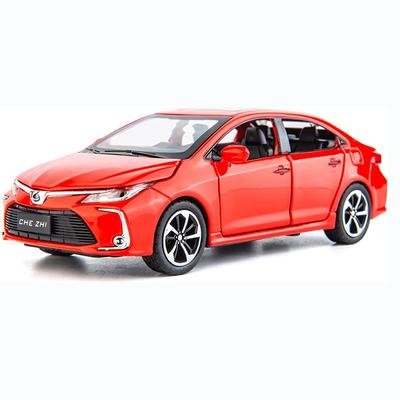 1:32-масштабная модель автомобиля Toyota Corolla, игрушечный автомобиль из цинкового сплава со звуком и светом для детей, мальчиков и девочек