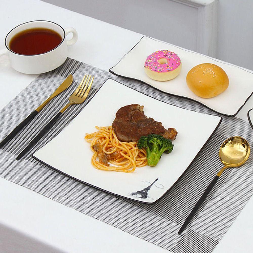 Противоскользящие прямоугольные подставки под тарелки, креативные подставки на обеденный стол, подставки для сервировки стола в отеле