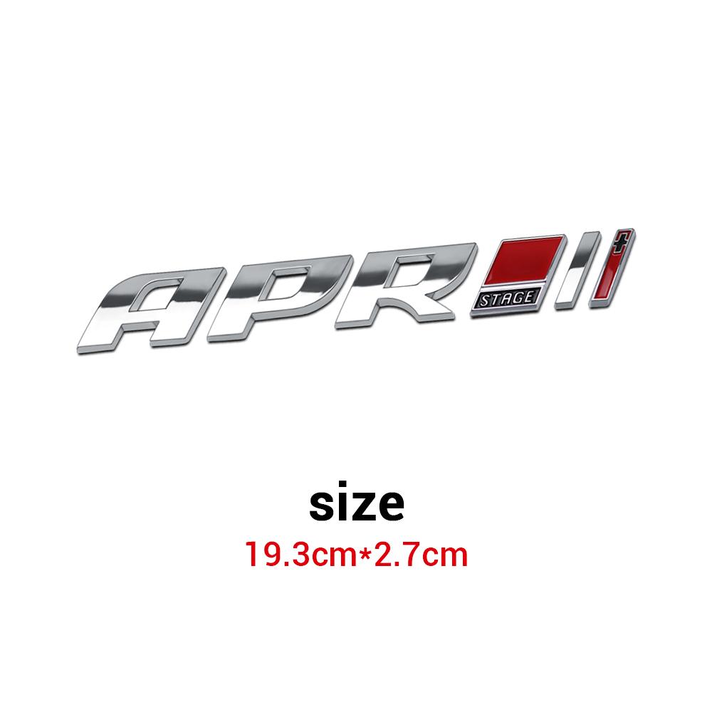 AABIN1 3D ABS APR Stage III Emblem Car Body Trunk Decor Sticker for Volkswagen Vw T5 Cc Scirocco Tiguan Mk2 Polo 6R Jetta Mk6 Gti Golf