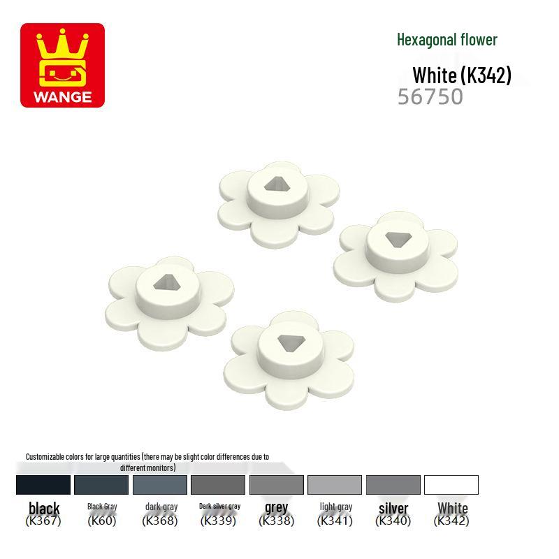 Wange Small Particle Compatible Building Blocks Set - Flower Assembly (4728/4727/15469w)