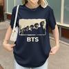 Футболка BTS 2026, Ретро футболка K-pop группы, Подарок для фаната BTS Army, Футболка для концерта в винтажном стиле, Графическая одежда в эстетике Bangtan Boys
