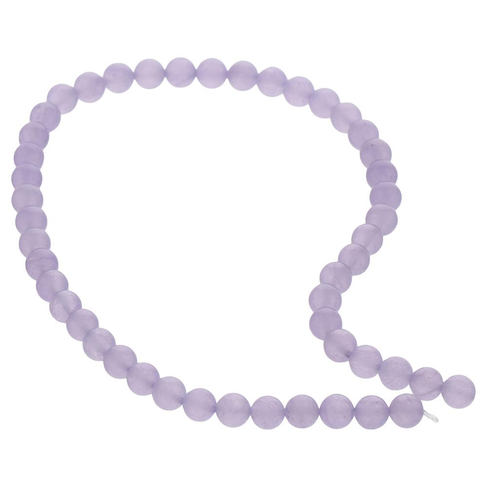 48 шт. Бусины из лавандового халцедона 8 мм Круглые бусины Натуральные драгоценные камни Браслеты