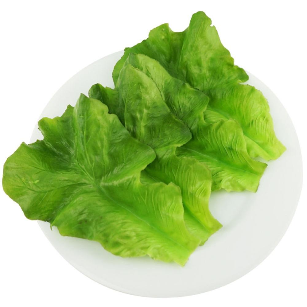 PU Simulation DIY Realistic Lifelike Lettuce Adornment Vegetable Model Kids Toy Lettuce Leaves