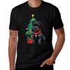 Merry Black Mini Schnauzer Christmas T-Shirt T Shirts Designer T Shirt Man Luxury T-Shirt