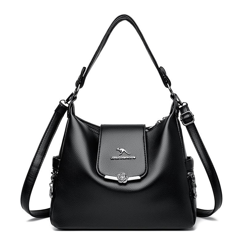 Ретро женская сумка темперамент, универсальная сумка через плечо с мягкой кожаной текстурой, большая вместимость, можно носить кроссбоди, сумка для мамы