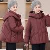 Stylish Warm Down Jacket for Middle-Aged Women - Hooded White Duck Coat for Winter 2025