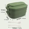 Lunch Box Leakproof Bento Box for Kids Adults Cutlery Set Bento Boxes for Kid Men Women Adults Working Schools Green