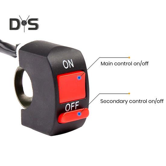 Фара мотоцикла, тумблер на руле, винтовое крепление, светильник, вкл.-выкл., главный выключатель управления, мотоцикл, байк, квадроцикл, UTV, аксессуары для скутера