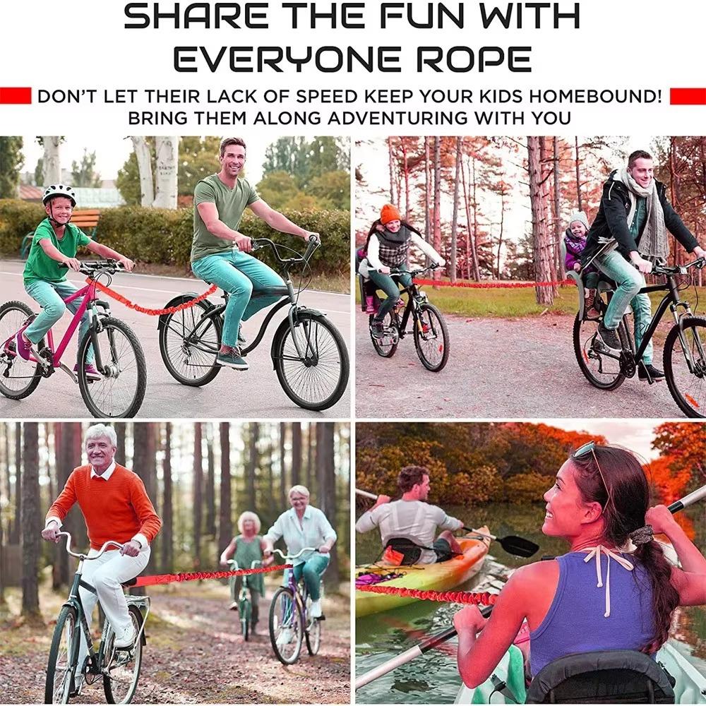 Portable Bicycle Traction Rope Retractable Trailer Rope New Bicycle Tow Rope