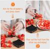 Fruit Slicer Cup for Strawberry, Banana, Hard-Boiled Egg - Detachable Cutter with Push Plate - 304 Stainless Steel Blade - Rapid & Safe Slicing