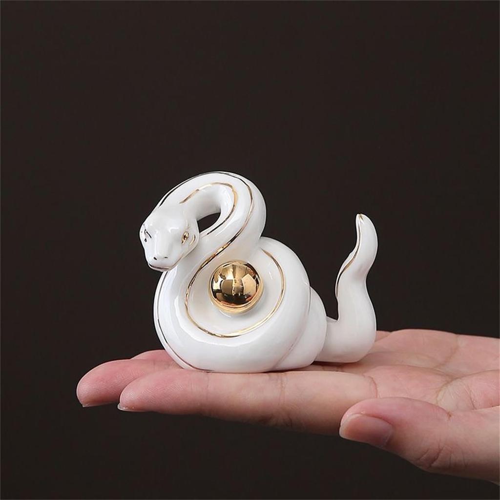 Zodiac Snake Figurine Snake 2025 White Snake Entrance Lucky Charm Snake Snake Zodiac Figurine Increase Luck Feng Shui Goods Luck Luck Fortune Fortune