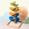 Kid Puzzle Spelling And Inserting Rainbow Tree Wooden Disassembly Track Ball Toy