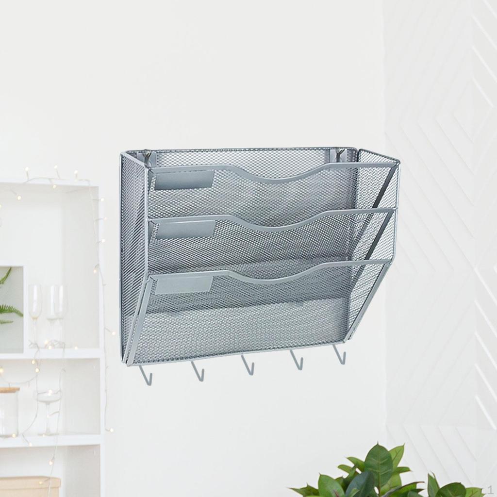 Настенный держатель для почтовых файлов, 3-х уровневый держатель для брошюр, блокнотов, экономит место, универсальная бумага