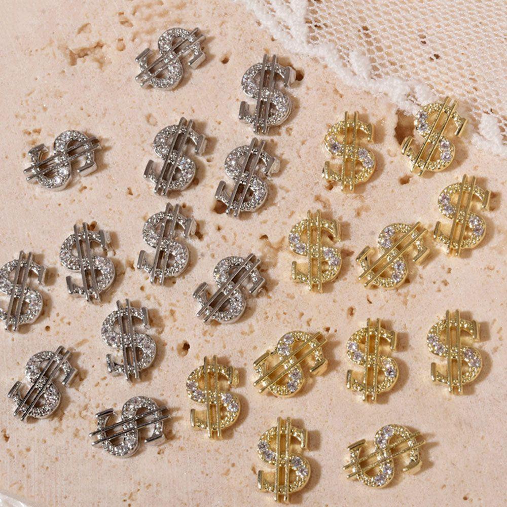 3D Money Coin Design Dollar Nail Art Decorations Nail Art Rhinestone DIY Nail Jewelry Manicure