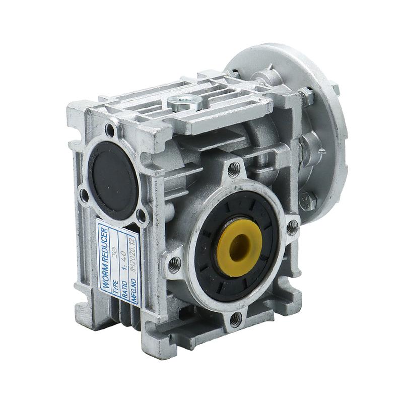 HLTNC Worm Gear Reducer NMRV030 High Torque Gearbox Input 9/11mm Output 14mm  Suitable for Nema23 63B14 Flange Induction Motor