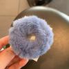 Girls Mink Fur Ponytail Holder Elastic Plush Hair Ring Faux Rabbit Fur Scrunchies Hair Rope Elastic