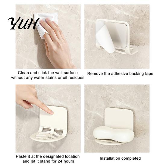 Kitchen Sink Organization Tools Wall Mounted Flexible Sponge Holder, Traceless Adhesive Drain Rack, Space Counter Organizer Saving Bendable