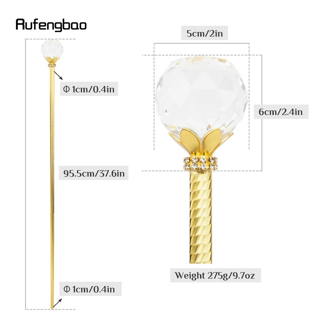Белый стеклянный хрустальный шар, сказочные палочки из сплава для девочек, палочки принцессы, детская палочка ангела, вечерние косплей, свадьба, день рождения, 91 см
