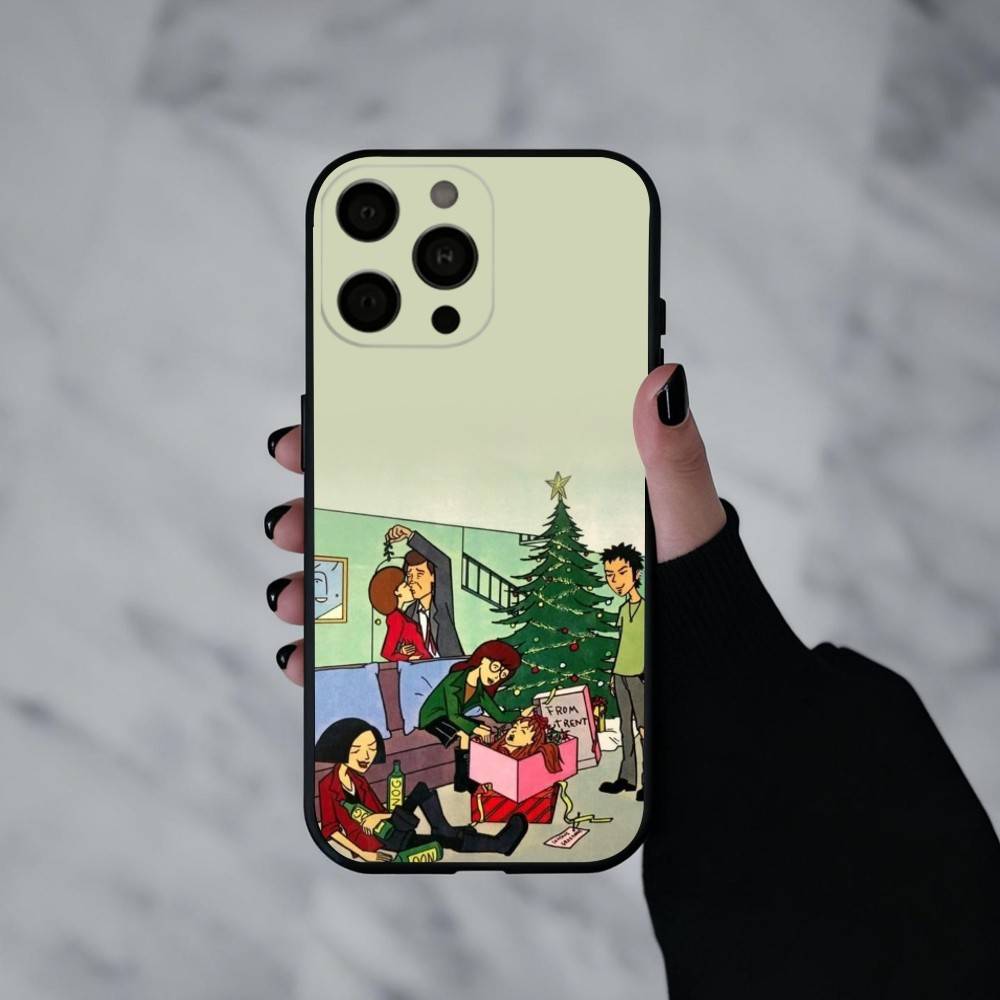 Daria Cool Girl Fashion Чехол для телефона для iPhone 17pro,16,15,14,13,12,11 Plus,Pro Max,XS,Мягкий силиконовый черный чехол
