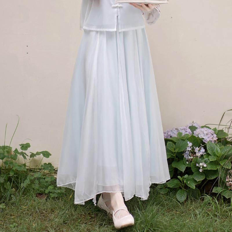 Новый китайский ретро вышитый костюм для чаепития ханьфу для женщин