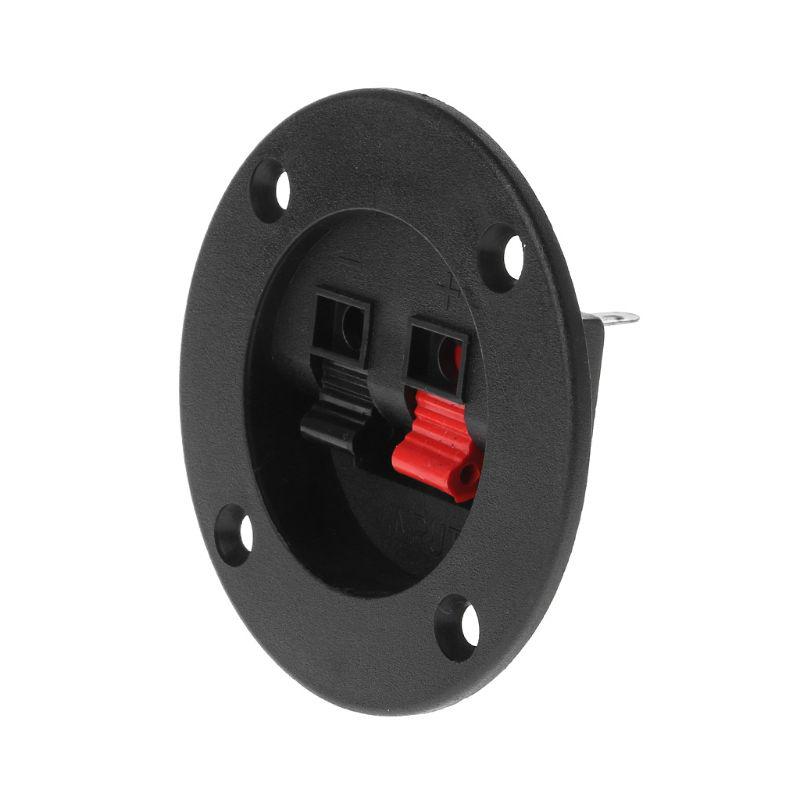 2 шт., детали разъема с круглой чашкой, экспресс-пружинный зажим, двойная переплетная стойка, винт, провод, золотой автомобильный сабвуфер, динамик, коробка, черный