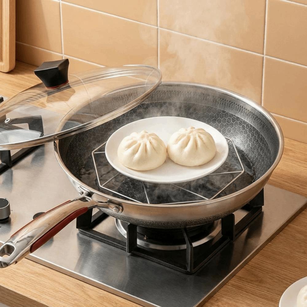 Heat Insulation Steamer Rack Stainless Steel Cooking Stand Practical Bowl Mat  for Home