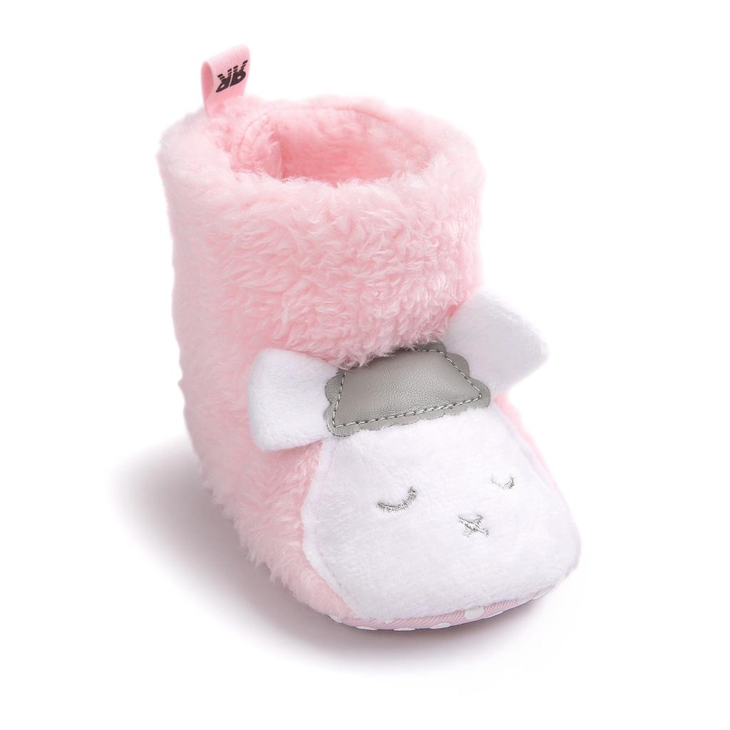 MYGGPP Baby Shoes Cotton Shoes Baby Cotton Soft Bottom Shoes Small Boots Cartoon Boots Cotton Boots 0-1 Years Old Toddler Cotton Shoes